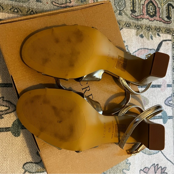 J Crew Gold Heeled Sandals - Picture 3 of 4